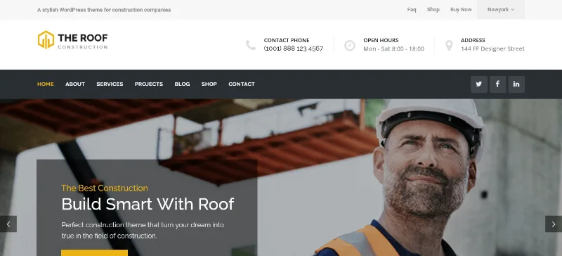 Construction and roofing company theme